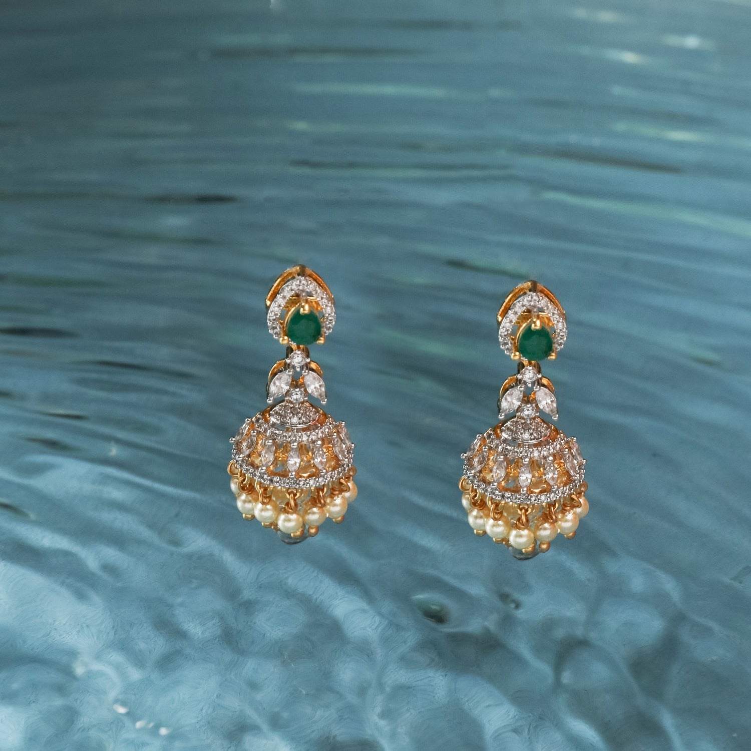 Buy Karatcart Metal Green American Diamond and CZ Studded Classic Dangler  Earrings For Women Online at Best Prices in India - JioMart.